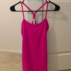 Pink Lululemon work out tank top